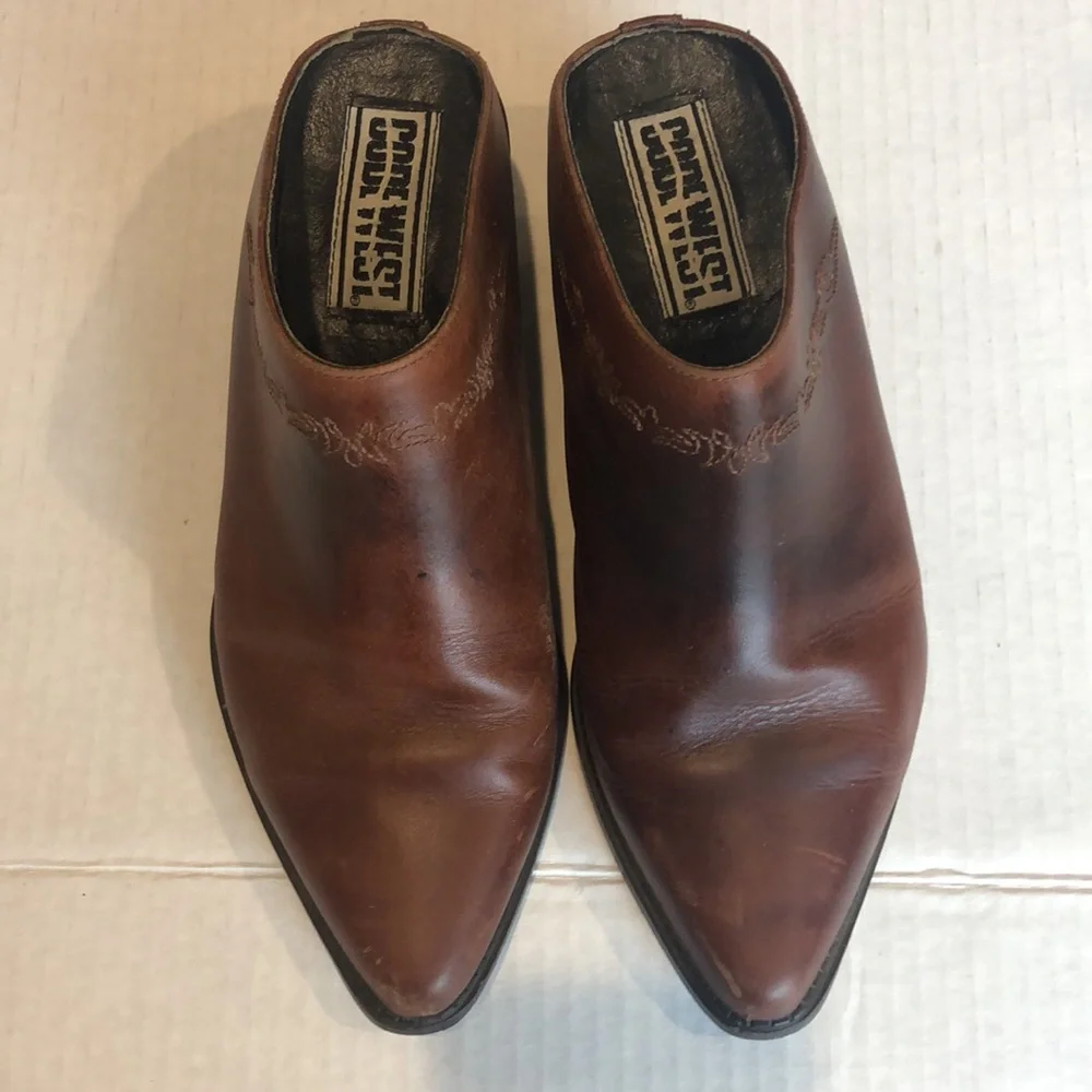 Code West Vintage Brown Leather Ankle Boots